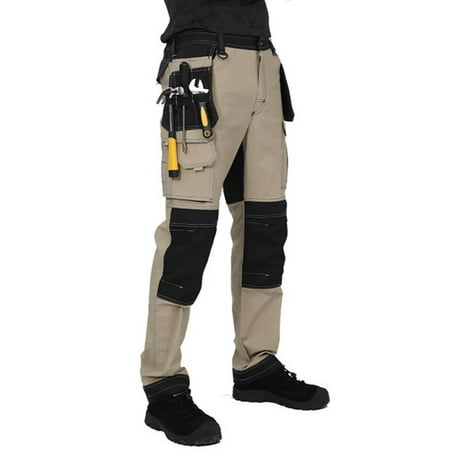 

Cargo Pants Men Workwear Multi-Pocket Outdoor Hiking Joggers Pants Work Trousers Men with Knee Pads