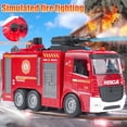 thumbnail image 2 of Remote Control Fire Truck Toy - Fireman Fire Truck with Jet Pump and Lights, Red Fire Truck Toy for 3 Year Old Boys, Girls and Toddlers, 2 of 6
