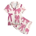 thumbnail image 4 of Gubotare Cute Pjs for Girls Toddler Gril Pajamas Set Summer Short Sleeve Pjs Clothes for Girl (Pink,Size 2-3 Years), 4 of 4