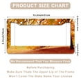 thumbnail image 3 of 1 Pcs Autumn Tree with Fallen Leaves License Plate Frame,License Plate Cover for Car Decorative Parts,Aluminum License Plate Bracket Holder Rust-Proof for US Standard Car, 3 of 8