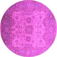 thumbnail image 1 of Ahgly Company Indoor Round Oriental Pink Industrial Area Rugs, 6' Round, 1 of 4