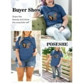 thumbnail image 4 of XCHQRTI Women Butterfly Daisy Tshirt Plus Size Shirts Casual Summer Tee, 4 of 7