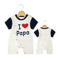 thumbnail image 2 of WIBACKER 0-24M Baby Girls Boys 3D Cotton Summer Cartoon Short Sleeve Romper-I Love Papa, 2 of 3