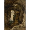 thumbnail image 2 of Joos de Momper the Younger 18x24 Gold Ornate Framed and Double Matted Museum Art Print Titled - Landscape with Grotto and a Rider (ca.&nbsp;1616), 2 of 4