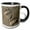 Black/White, variant on 3drose, Footprints of Adult Coastal Grizzly Bear, Lake Clark Np, Alaska., 11oz Two-tone Red Mug