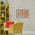 thumbnail image 2 of Stupell Industries Midcentury Flower Abstracts 2 Piece Black Framed Floater Canvas Set design by Yvette St. Amant, 25 x 17, 2 of 9