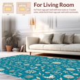 thumbnail image 2 of Ultra Soft Area Rug, Enchanted Garden Whiskers Stain Resistant Home Accent, Non Slip, Stain Resistant, Washable Area Rugs for Living Room, Bedroom(Blue, 6), 2 of 8