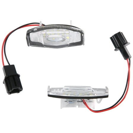 2Pcs Car Led License Plate Light License Plate Light Lamp For Accord Black