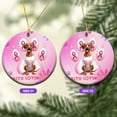 thumbnail image 2 of Faith Love Hope Rhodesian Ridgeback Breast Cancer Awareness Survivor Ceramic Round Ornament Ridgebacks Dog Lover Gifts Home Tree Decor - 02017, 2 of 5