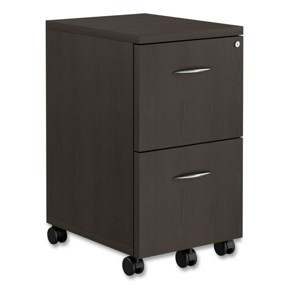 Alera 2 Drawers Vertical Lockable Filing Cabinet, Espresso