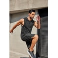 thumbnail image 4 of COOFANDY Men's Sleeveless Gym Hoodies Muscle Hooded Tank Tops Bodybuilding Workout Cut Off T Shirt, 4 of 6
