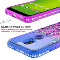 thumbnail image 5 of Liquid Glitter Phone Case for Cricket Icon 3 Case, At&t Motivate 2 Case, Cricket Splendor Case Cover w/Tempered Glass Screen Protector - Purple/Blue, 5 of 5