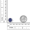 thumbnail image 3 of Gem Stone King 925 Sterling Silver Blue Lapis Engagement Ring for Women (4.07 Cttw, Gemstone Birthstone, Oval 12X10MM, Size 7), 3 of 5