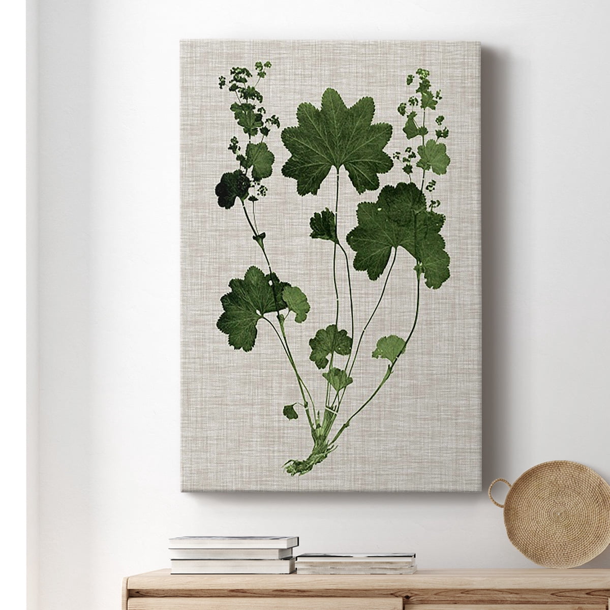 Forest Foliage on Linen IV Premium Gallery Wrapped Canvas - Ready to Hang