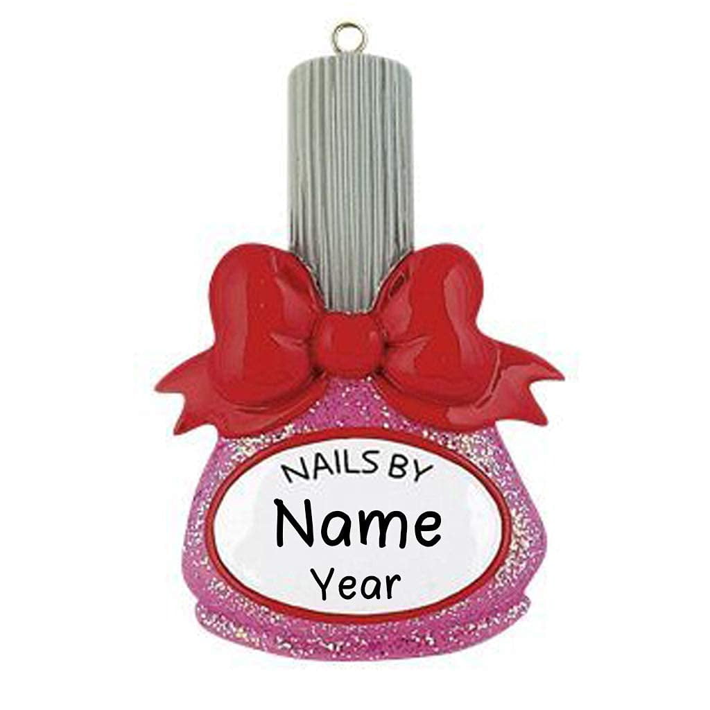 Nail Polish Personalized Christmas Tree Ornament | Custom Writing Nail Polish Personalized Ornaments 2022