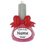 Nail Polish Personalized Christmas Tree Ornament | Custom Writing Nail Polish Personalized Ornaments 2022