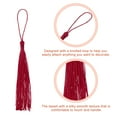 thumbnail image 3 of Unique Bargains 30Pack 5' Silky Bookmark Tassels with Loop for DIY Craft Accessory, Wine Red, 3 of 6