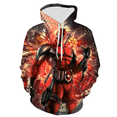 thumbnail image 2 of Nueva sudadera con capucha para hombre de otoño e invierno con estampado 3D de Marvel Deadpool, sudadera con capucha informal de moda urbana de hip-hop para hombre, 2 of 5