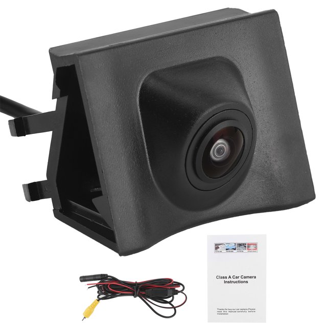 JUSPOCKET Cámara de visión frontal impermeable con logotipo en la parrilla Sensor de imagen CCD integrado Compatible con el tercer trimestre de 2013