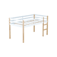 thumbnail image 6 of Tcbosik Low Loft Bed, Twin Size Wood Bed Frame with Guardrail and Ladder, Easy Assembly, Natural & White, 6 of 9