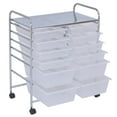 thumbnail image 3 of Gymax Office Rolling Cart 12 Storage Drawer Studio Organizer Bins Scrapbook Paper, 3 of 10