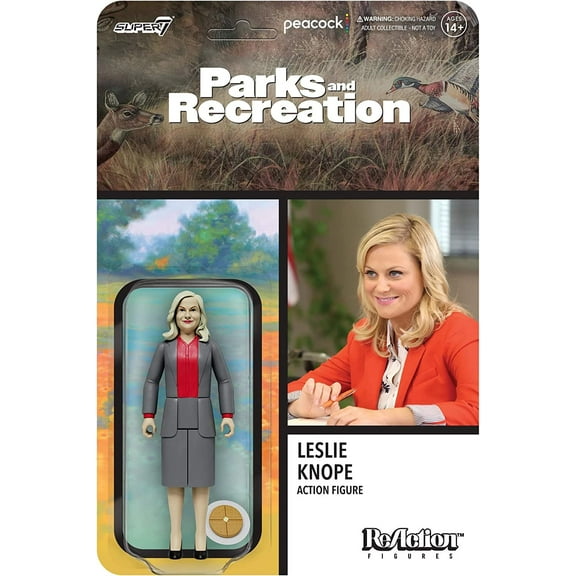 Super7 Parks and Recreation Leslie Knope 3.75 in Reaction Figure