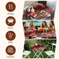 thumbnail image 7 of Cardinal Bird Round Tablecloth, Fitted Table Cover with Elastic for 55"-60" Round Tables, Poinsettia Pine Cones Berry Flowers Red Plaid Table Cloth Outdoor Indoor Dinning Party Waterproof Tablecloths, 7 of 7