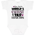 thumbnail image 3 of Inktastic I'm the Worlds Cutest Tax Deduction Pink Hearts Boys or Girls Baby Bodysuit, 3 of 5