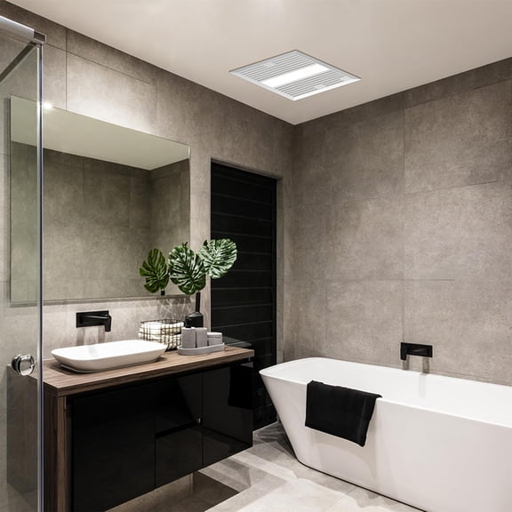 Bathroom Exhaust Fan with LED Light, 100 CFM Quiet Ceiling Mount Ventilation for Home