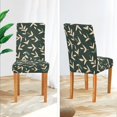 thumbnail image 3 of Yayeee 4 Pack Dining Chair Covers Stretch Parson Chairs Slipcovers Seat Protector, Green Leaves, 3 of 6
