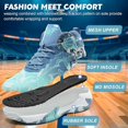thumbnail image 2 of Mens Basketball Shoes Fashion Non-Slip Lightweight Breathable Outdoor Sneakers Cushioning Workout Shoes for Running Walking Sports Training, 2 of 6
