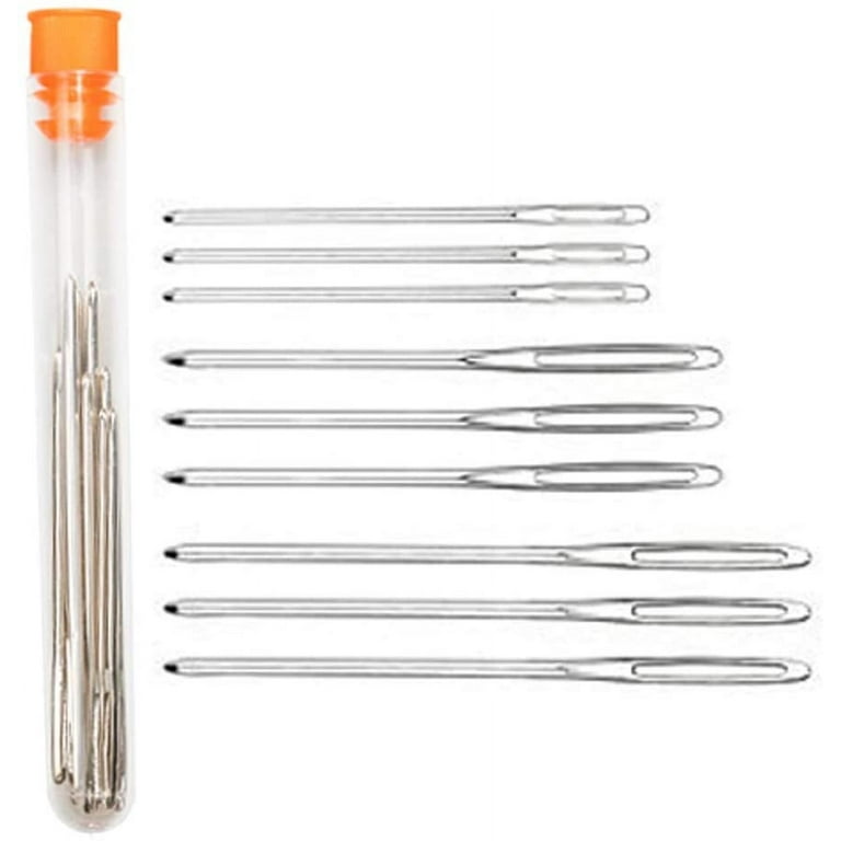Large-Eye Blunt Needles, Stainless Steel Yarn Knitting Needles, Sewing  Needles, Crafting Knitting Weaving Stringing Needles,Perfect for Finishing  Off Crochet Projects (15 Pieces) 