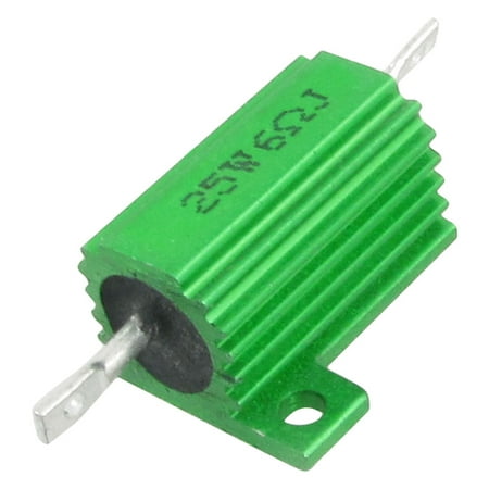 Ohm 25 Watt Wirewound Resistor - Unique Bargains Unique Bargains 25 Watt 6 Ohm Screw Tap Mounted Aluminum Clad Wirewound Resistor