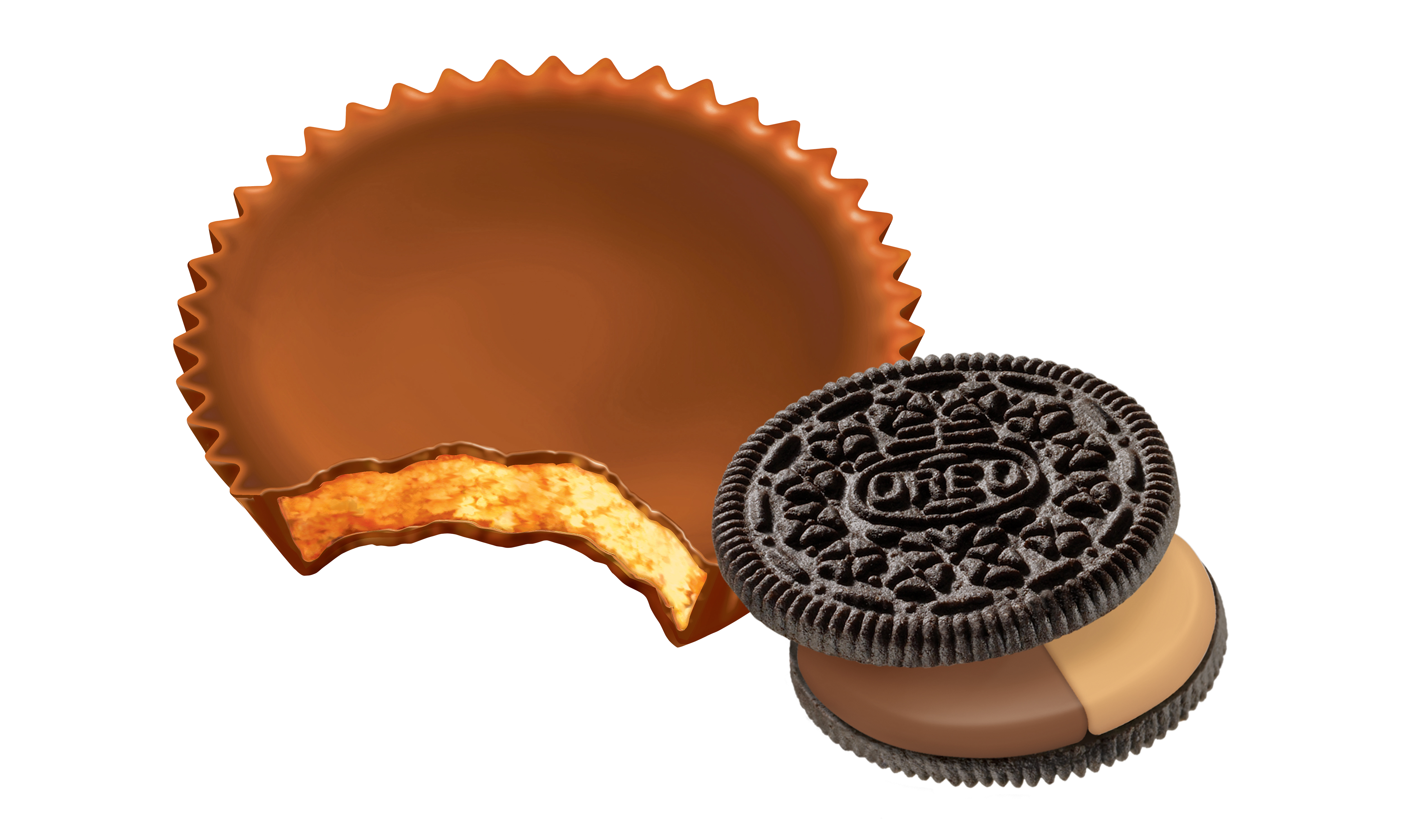 Nabisco Reese's Oreo Peanut Butter Cup Creme Chocolate Sandwich Cookies, 12.2 Oz. - image 2 of 6