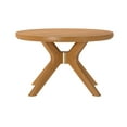 thumbnail image 4 of Plank+Beam Cross Leg Modern Coffee Table, 30" Solid Wood Tables for Living Room, Round Center Table, 4 of 9