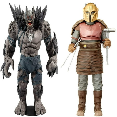 Toys DC Multiverse Dark Nights: Metal Devastator Earth -1 7" Action Figure + The Black Series The Armorer Toy 6-Inch Scale The Mandalorian Collectible Action Figure, Pack of 2