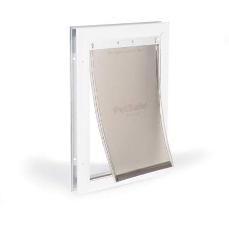 PetSafe Freedom Aluminum Pet Door for Dogs and Cats, Medium, White, Tinted Vinyl