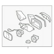 Genuine OE Honda Mirror Assembly - 76250-SVA-C21ZD
