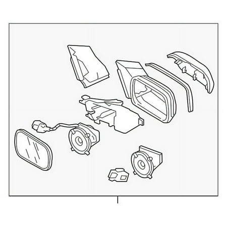 Genuine OE Honda Mirror Assembly - 76250-SVA-C21ZD