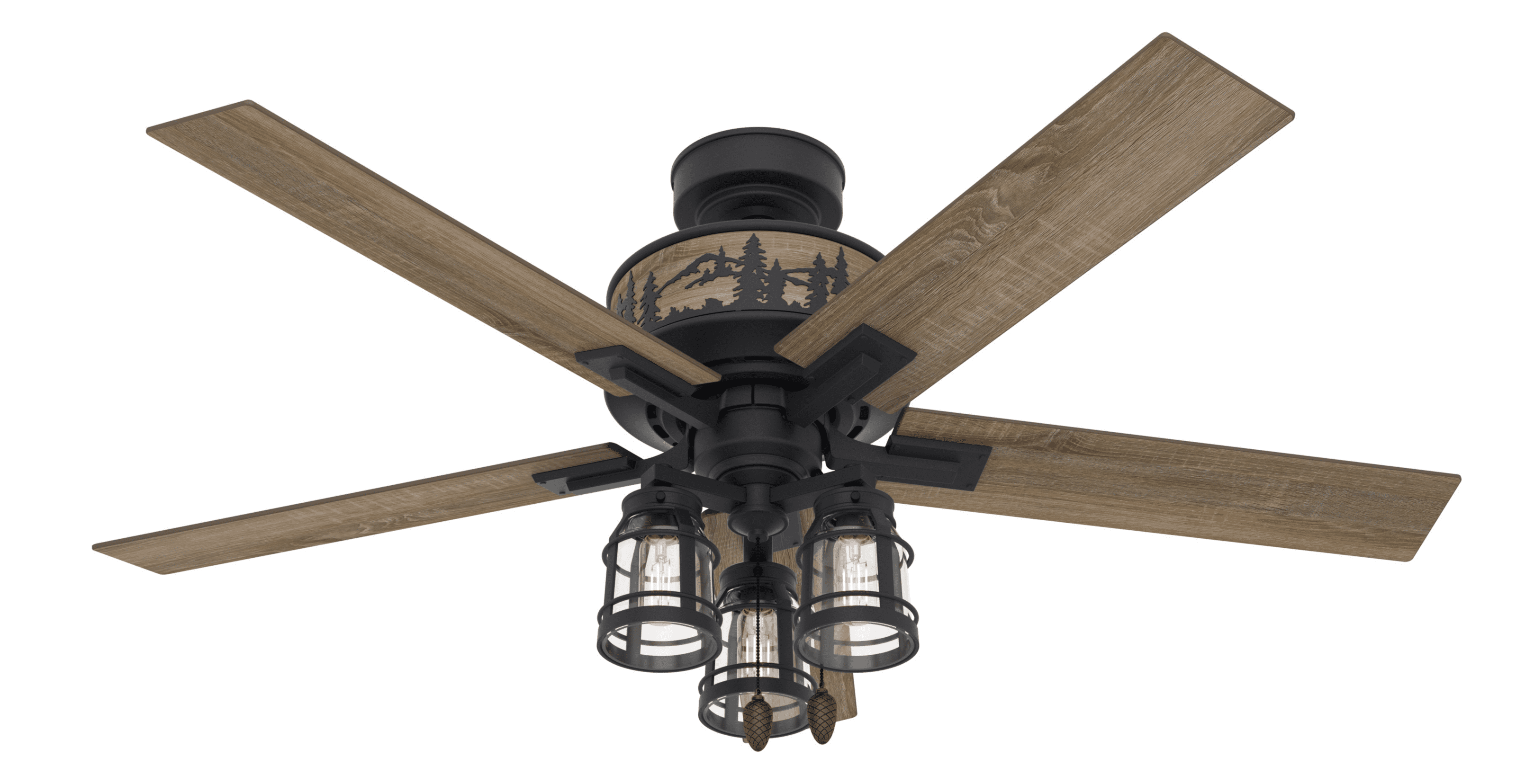 Hunter Fan Company Mt. Vista Rustic Woodland 52" Ceiling Fan w/ 3 LED