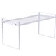 thumbnail image 1 of Estante de cocina con capas para gabinete Estante de almacenamiento telescópico para encimera Divisor de almacenamiento debajo del fregadero Estante para ollas de una sola capa, 1 of 3