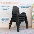 thumbnail image 4 of ECR4Kids Plastic Stackable SitRight Chair, 11in, Classroom Furniture, Black, 4-Pack, 4 of 9