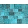 thumbnail image 1 of Ahgly Company Indoor Rectangle Patchwork Light Blue Transitional Area Rugs, 3' x 5', 1 of 4
