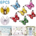 thumbnail image 3 of Topboutique Metal Butterfly Wall Decor,6 Pcs Colorful Metal Butterflies Sculpture,Butterfly Garden Decorations,Outdoor Fence Hanging Wall Art Decor for Yard Living Room Bedroom Patio Balcony, 3 of 9