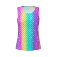 thumbnail image 3 of Picia Rainbow Scales2 Pattern Women's Workout Tank Top,Breathable Activewear,Slim Fit Athletic Top,Versatile Workout Moisture-wicking top-Medium, 3 of 9