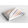 thumbnail image 2 of Ambesonne Brown Pillow Sham 2 Pack, Blurred Stripes Modern, 30"x20", Brown Tan Grey, 2 of 3