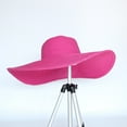 thumbnail image 2 of WITHMOONS Women Straw Sun Hat Wide Brim Floppy Beach Cap SZ90045 (Hotpink), 2 of 2