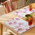thumbnail image 4 of Placemat Set of 6 Watercolor Spring Flower Placemats for Dining Table Pink Floral Leaf Washable Table Mats for Kitchen and Party Decor Indoor & Outdoor Use, 4 of 8