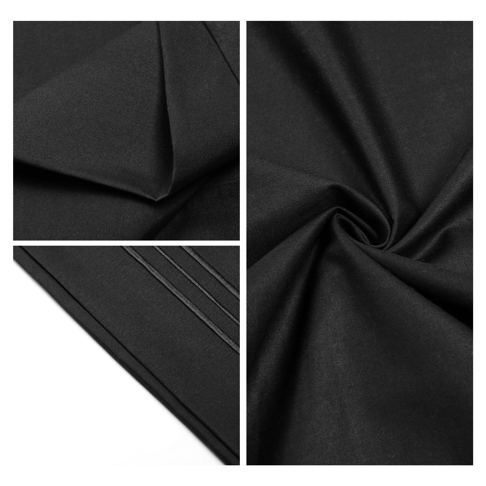 Unique Bargains 2 Pack Polyester Pillow Cases Pillow Covers Queen Black