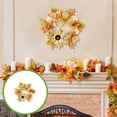 thumbnail image 4 of Uxgjfwu Sunflower Wreath Fall Harvest Door Decor - Artificial Maple Leaf Vine Hanging for Thanksgiving, 4 of 7